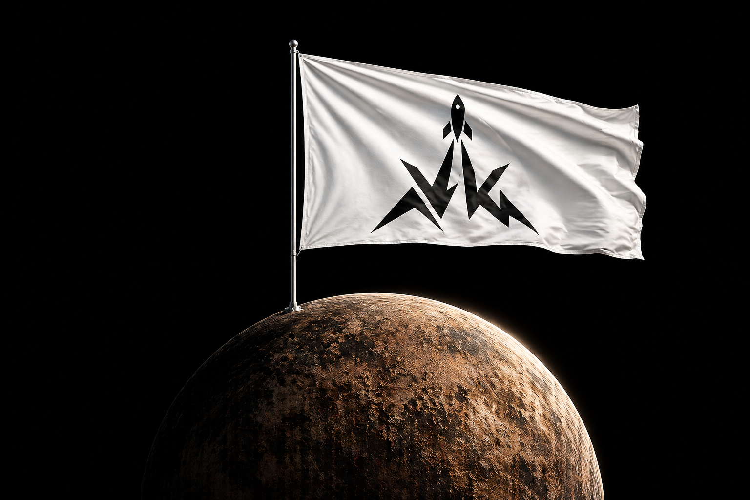 Planet mit VK-Flagge
